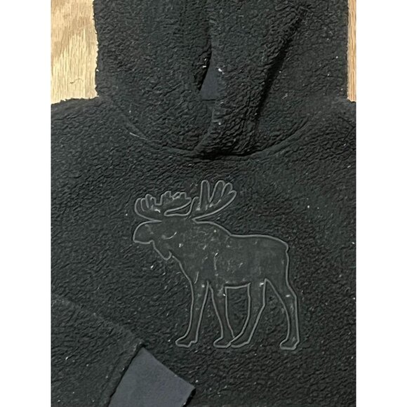 Abercrombie Sweatshirt Kid 5 Black Hoodie Ombre Pant Puffer Vest Winter Preppy - Picture 5 of 7